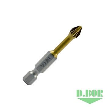 D.BOR Биты PZ2 x 50 мм TiN-half Torsion logo