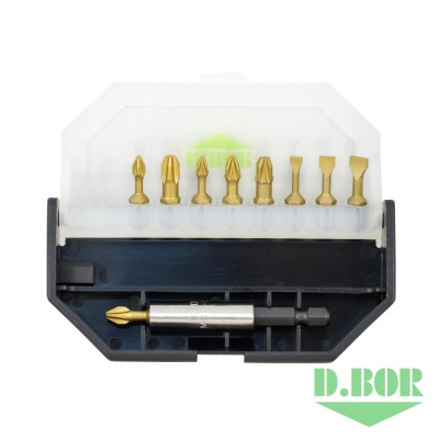 Набор бит из 10 предметов D.BOR Art.D-SET-10A-1-TIN 2 logo